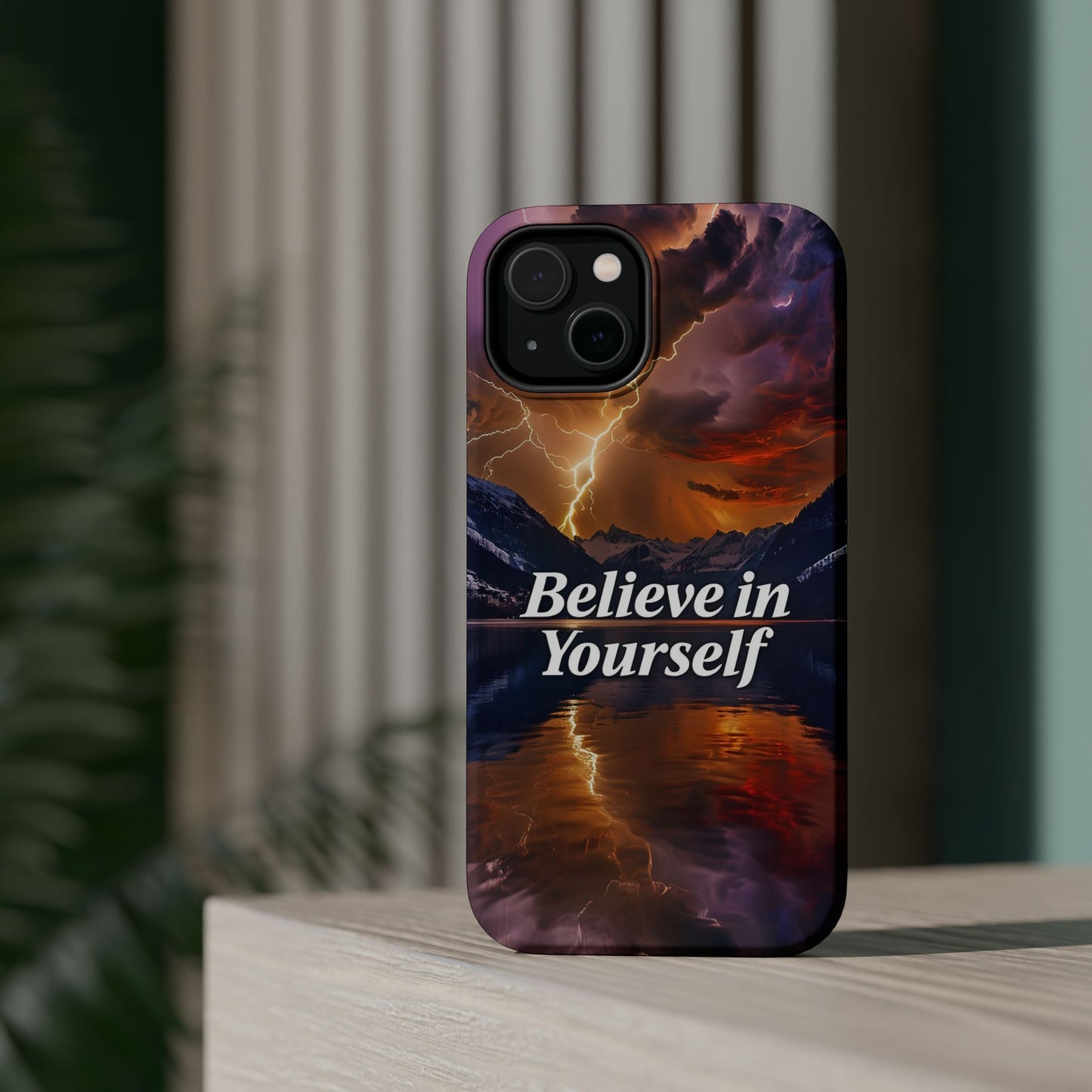 Motivational Mountain Magnetic Tough Case - 'Believe in Yourself' Design