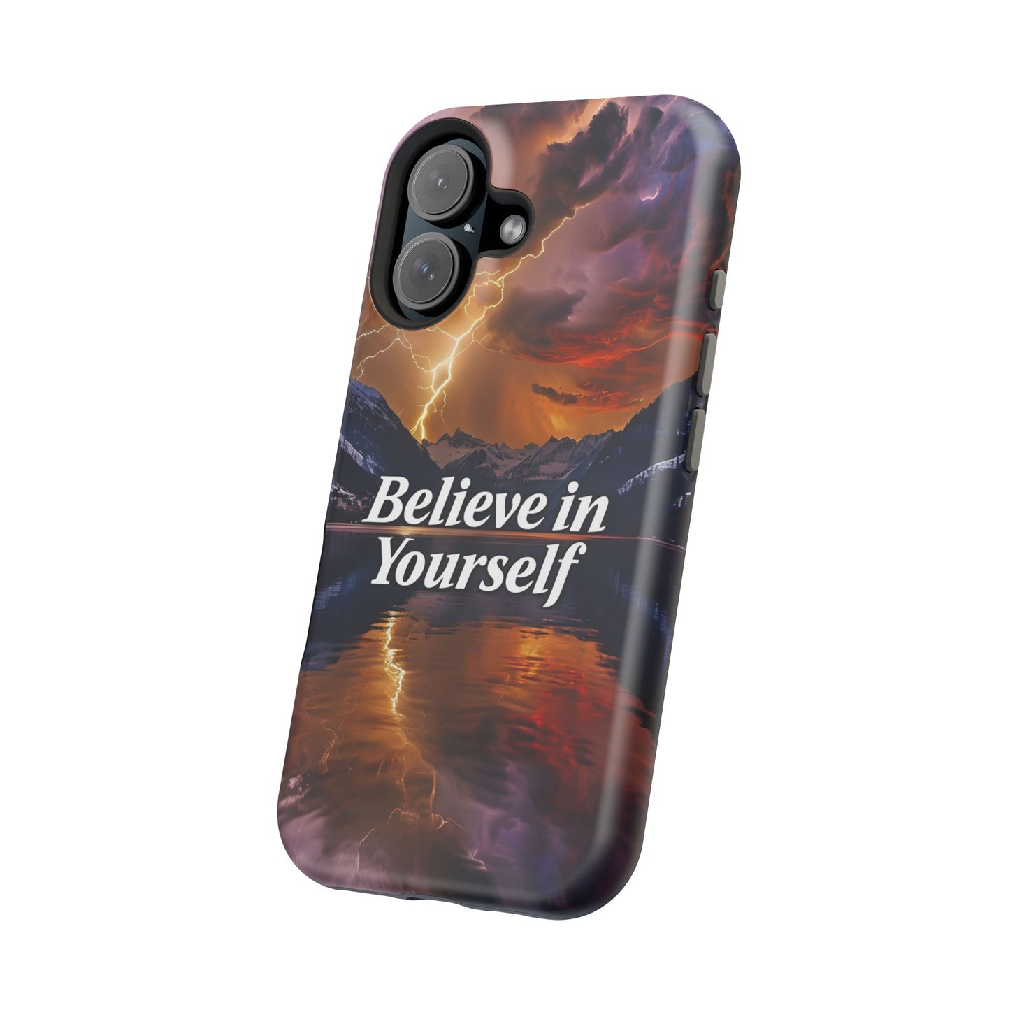 Motivational Mountain Magnetic Tough Case - 'Believe in Yourself' Design