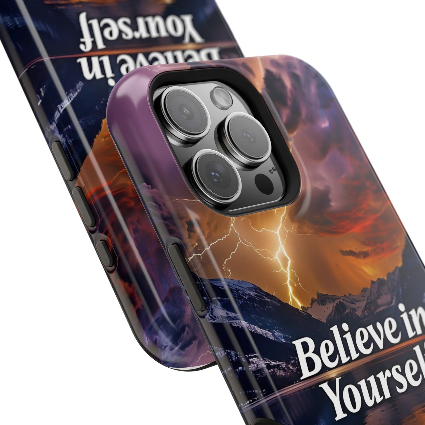 Motivational Mountain Magnetic Tough Case - 'Believe in Yourself' Design