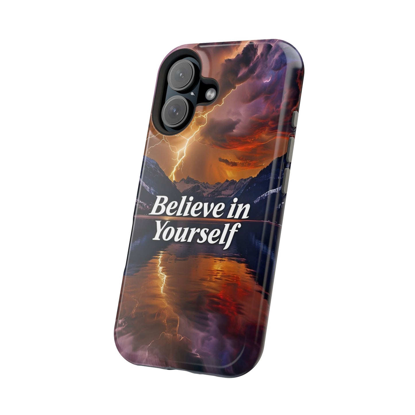 Motivational Mountain Magnetic Tough Case - 'Believe in Yourself' Design