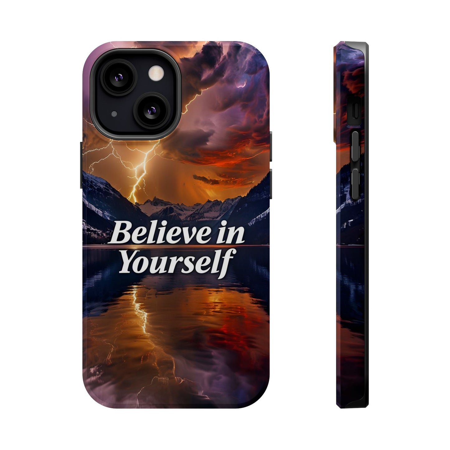 Motivational Mountain Magnetic Tough Case - 'Believe in Yourself' Design