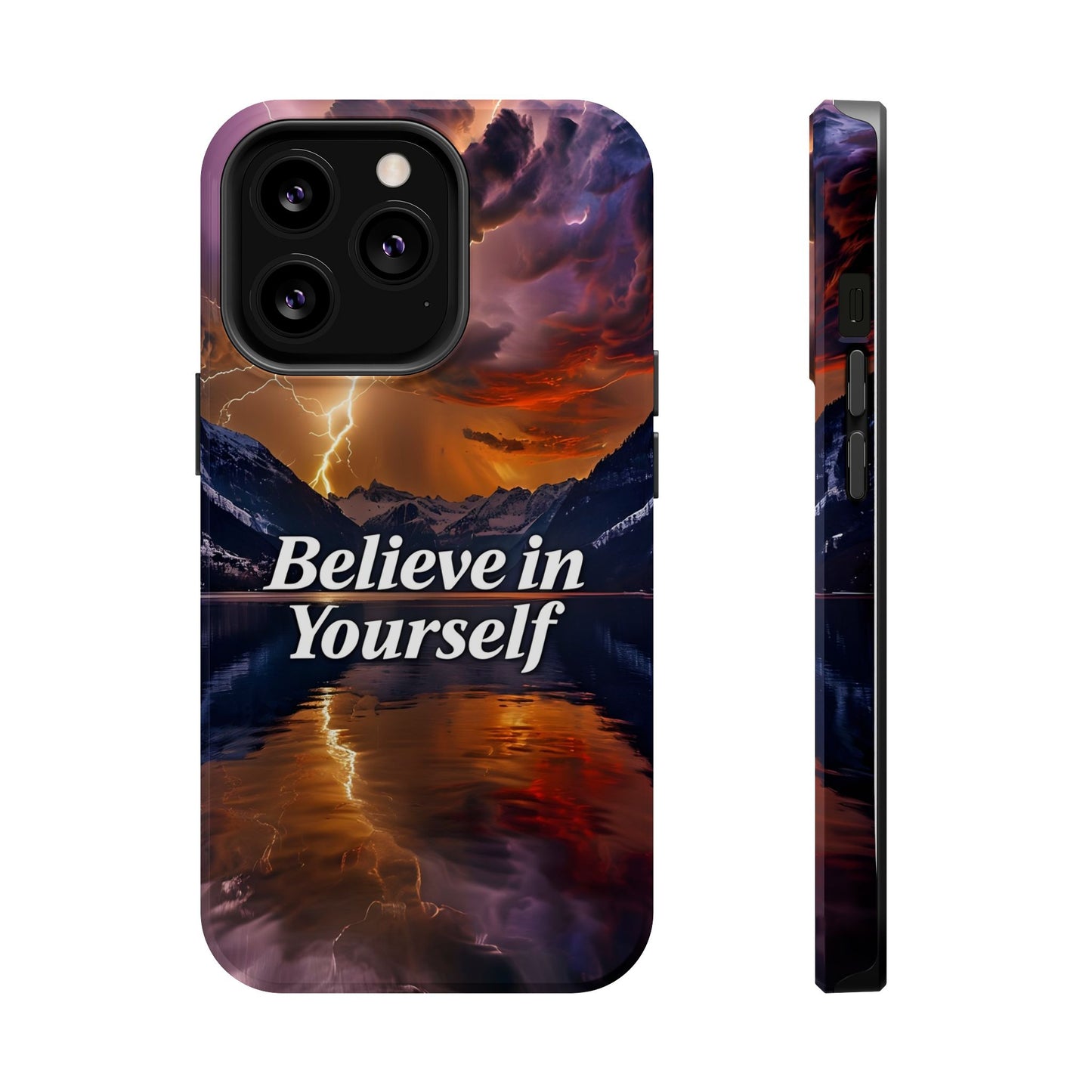 Motivational Mountain Magnetic Tough Case - 'Believe in Yourself' Design