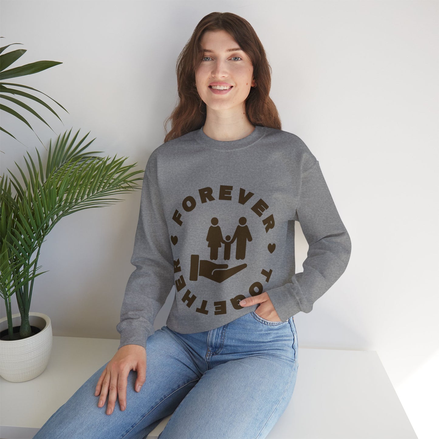 Forever Together Crewneck Sweatshirt | Unisex Cozy Sweatshirt for Couples