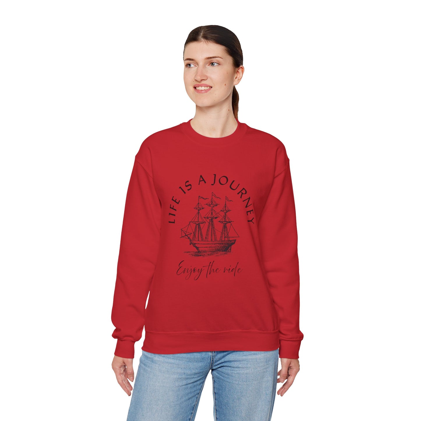 Life is a Journey Sweatshirt - Unisex Heavy Blend Crewneck