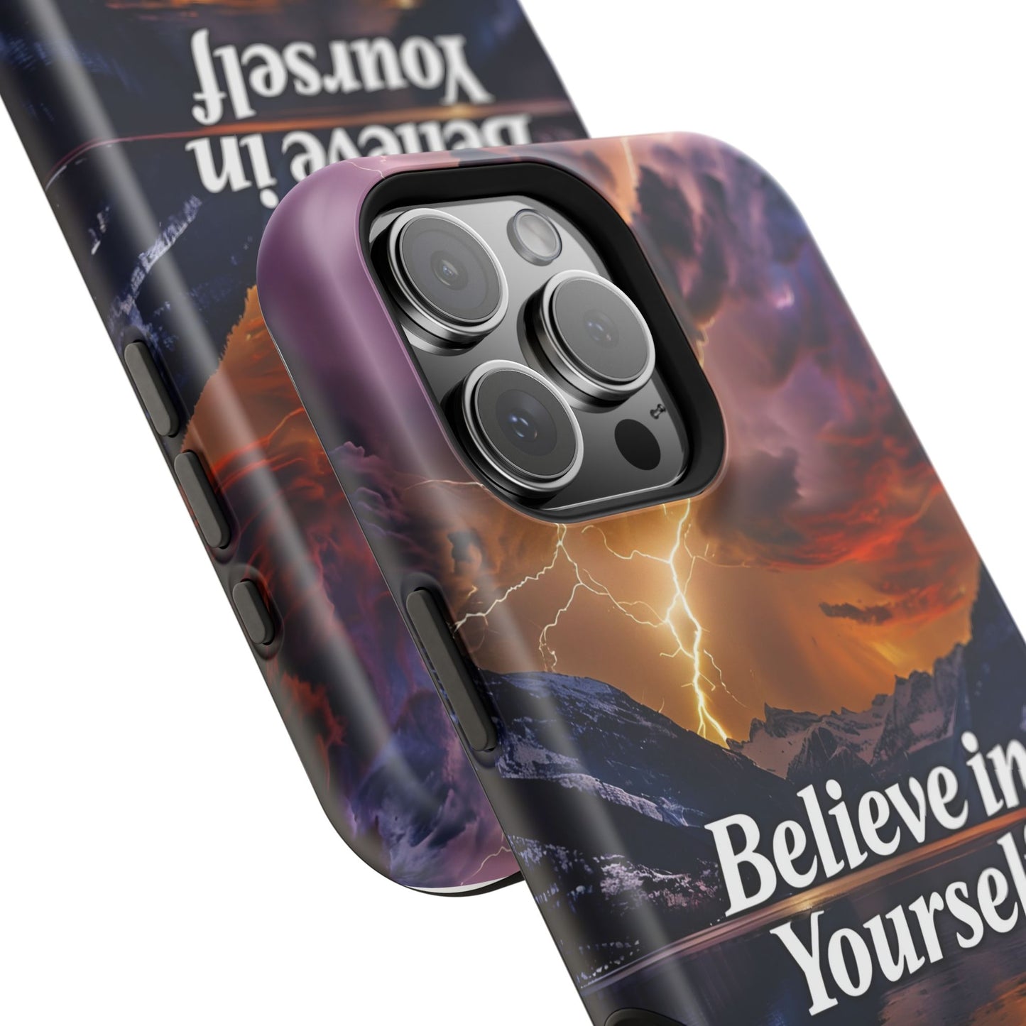 Motivational Mountain Magnetic Tough Case - 'Believe in Yourself' Design