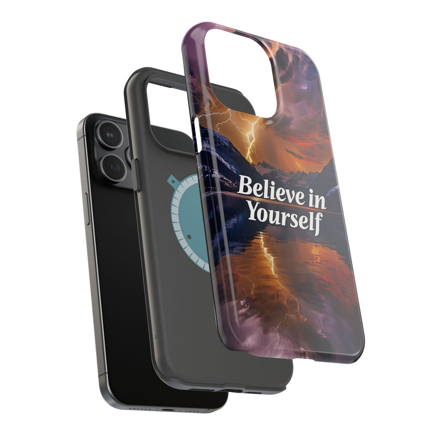 Motivational Mountain Magnetic Tough Case - 'Believe in Yourself' Design