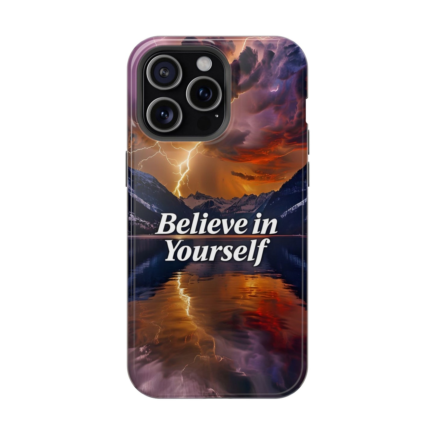 Motivational Mountain Magnetic Tough Case - 'Believe in Yourself' Design