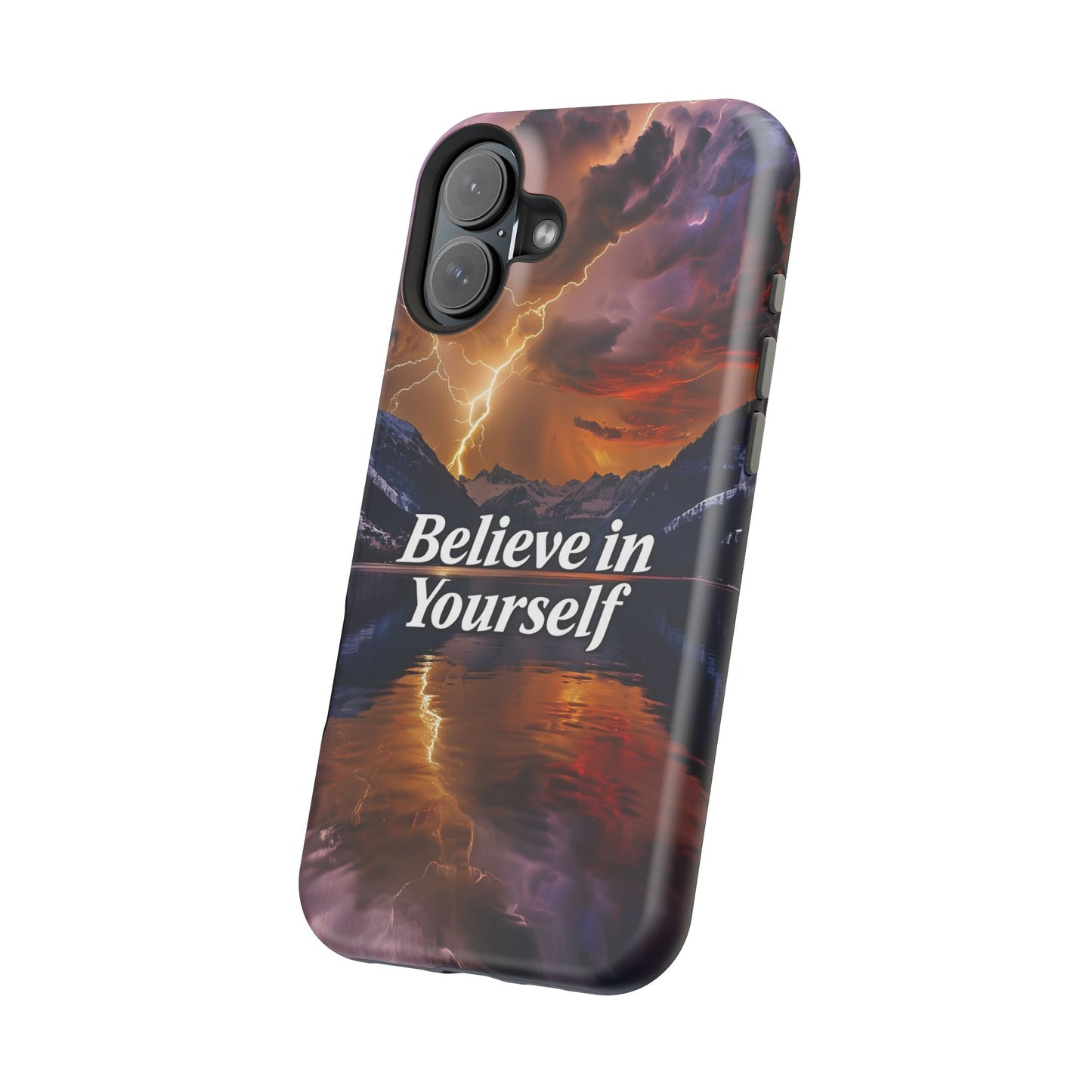 Motivational Mountain Magnetic Tough Case - 'Believe in Yourself' Design