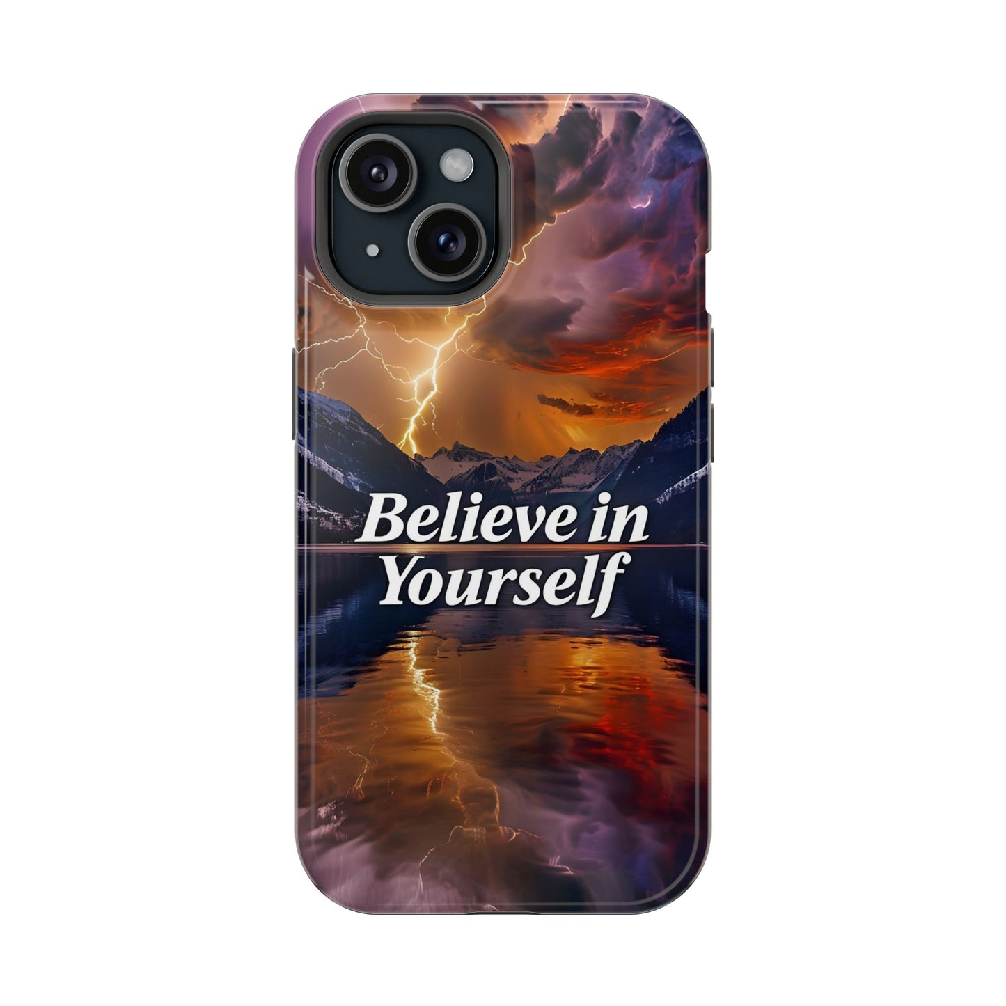 Motivational Mountain Magnetic Tough Case - 'Believe in Yourself' Design