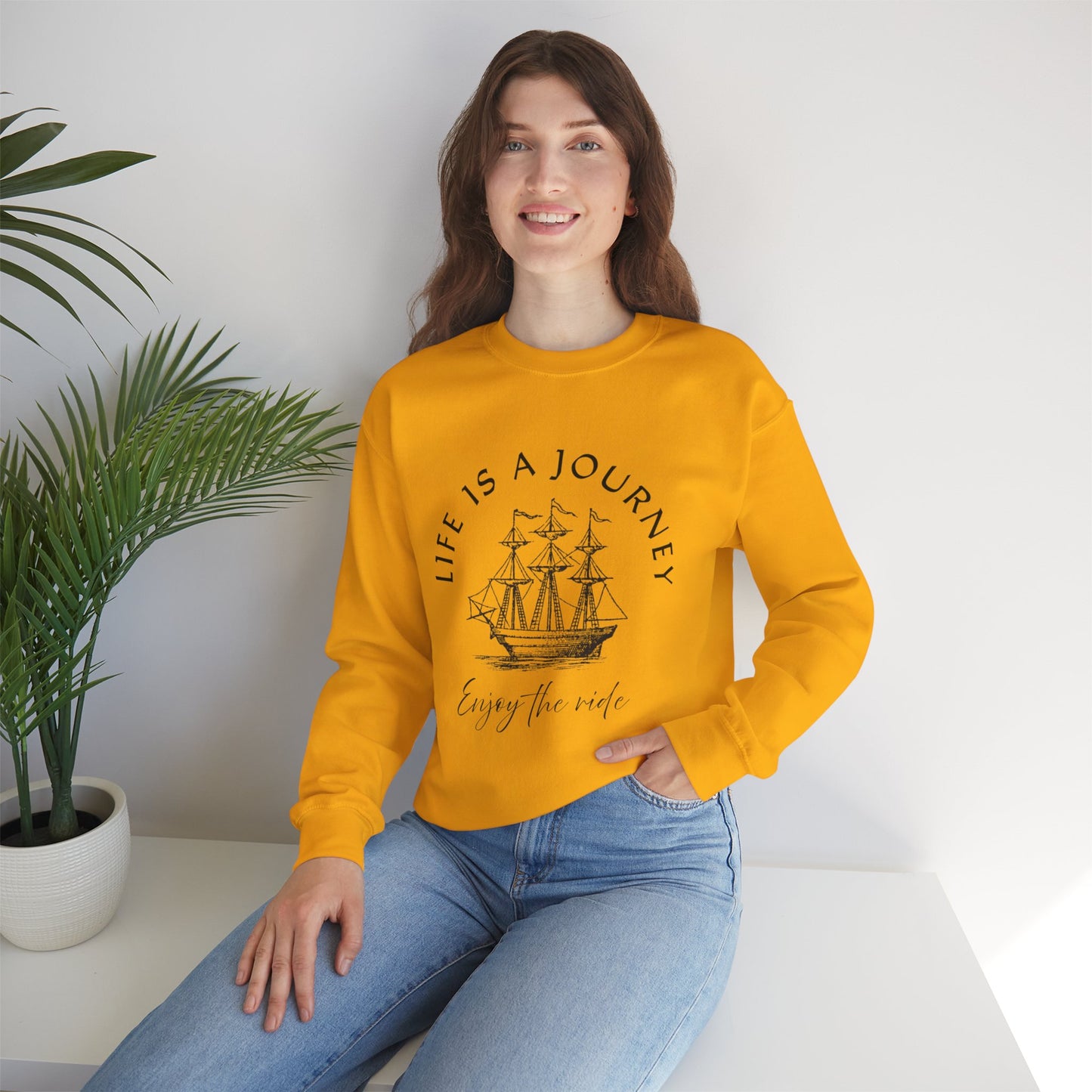 Life is a Journey Sweatshirt - Unisex Heavy Blend Crewneck