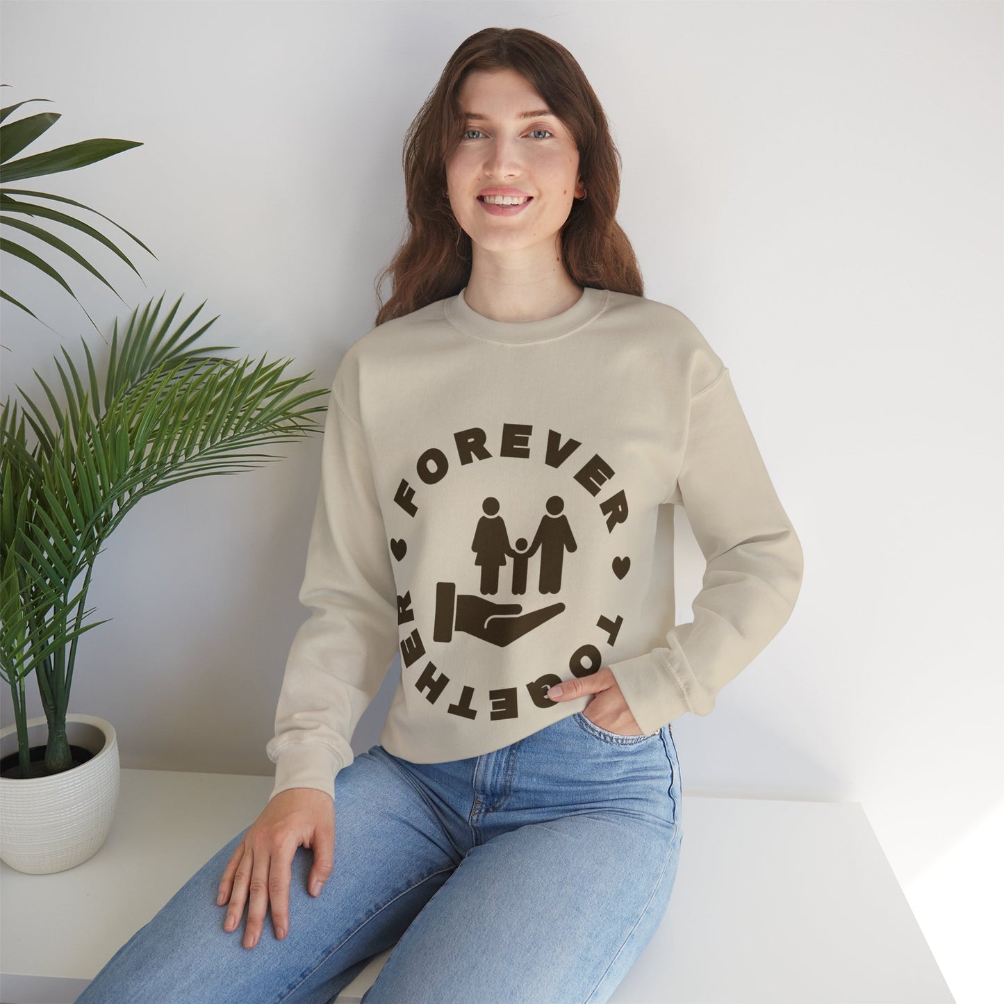 Forever Together Crewneck Sweatshirt | Unisex Cozy Sweatshirt for Couples