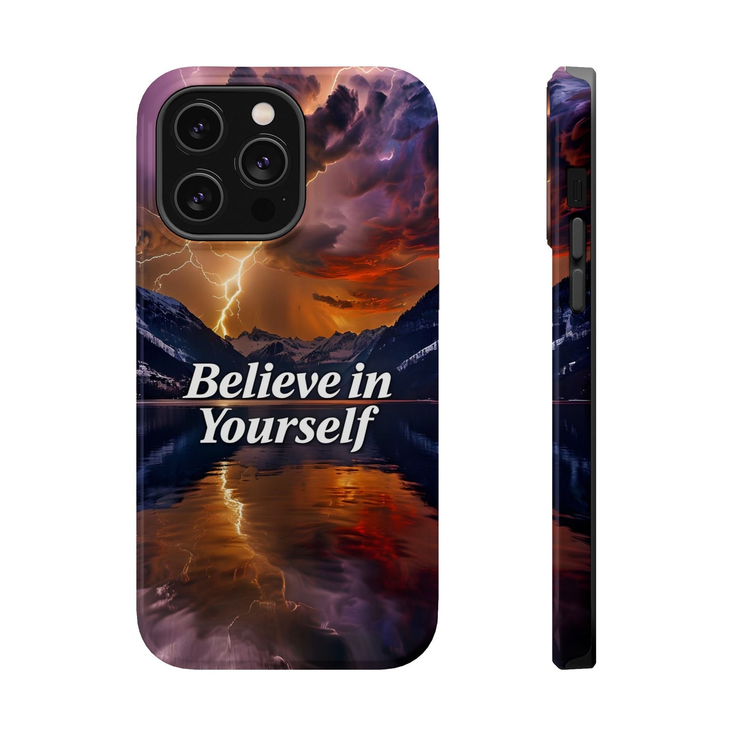 Motivational Mountain Magnetic Tough Case - 'Believe in Yourself' Design