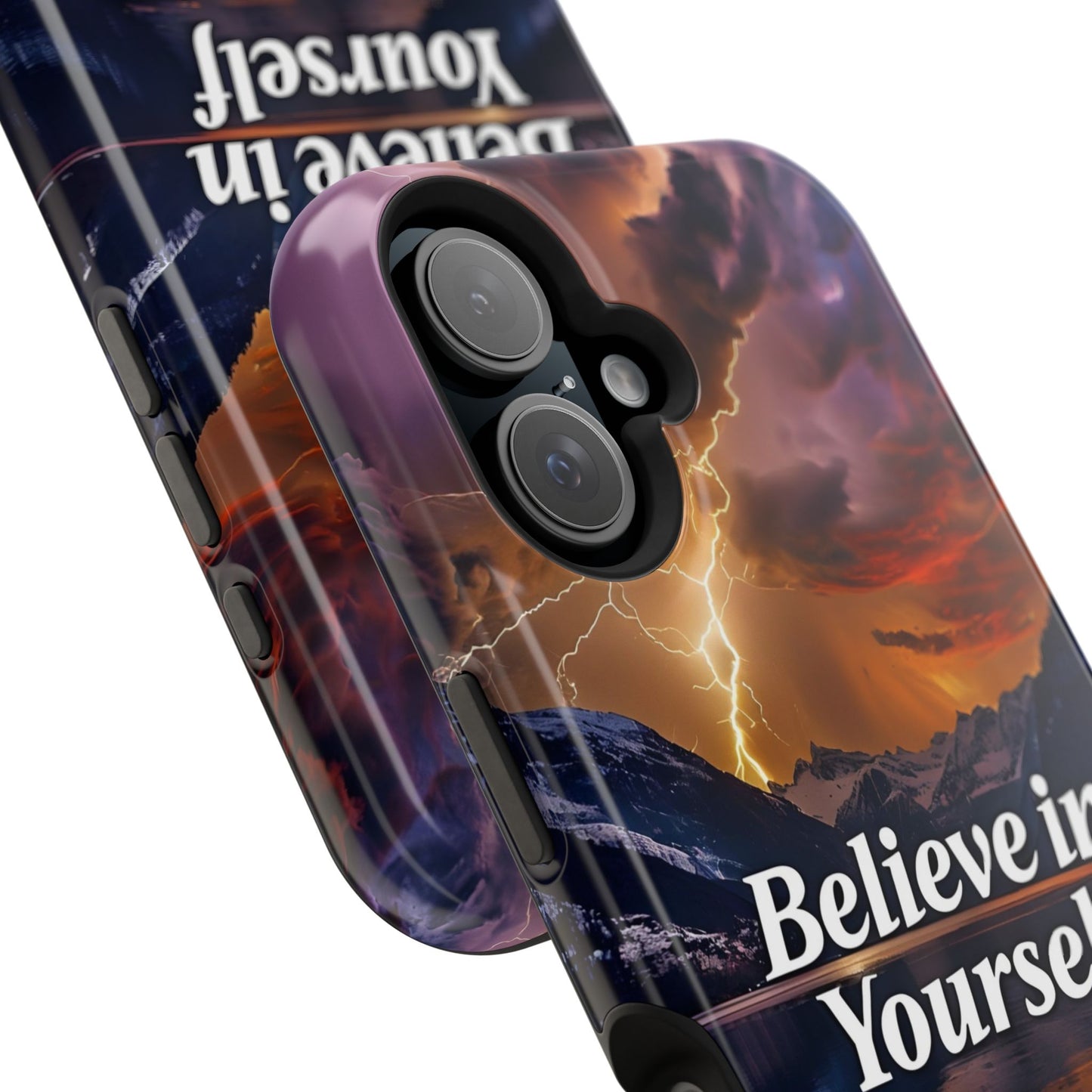 Motivational Mountain Magnetic Tough Case - 'Believe in Yourself' Design