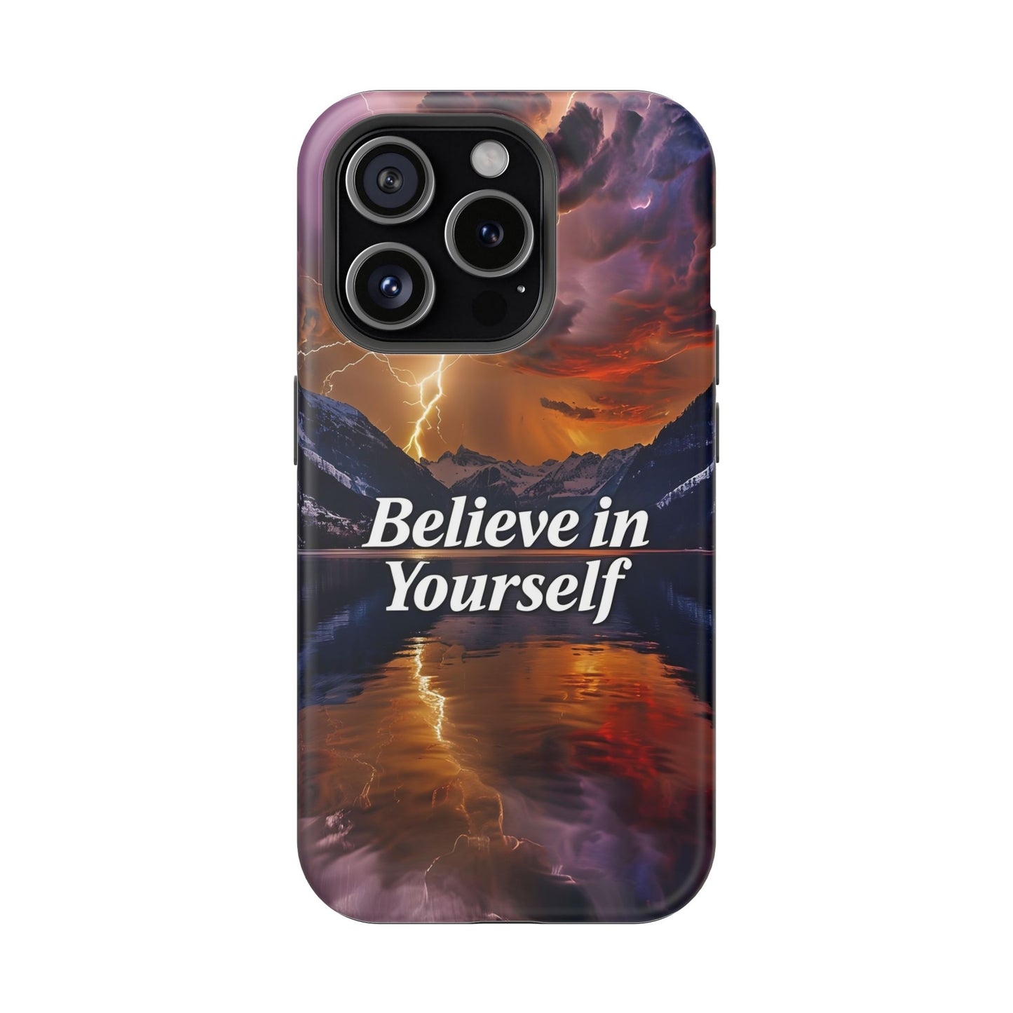 Motivational Mountain Magnetic Tough Case - 'Believe in Yourself' Design