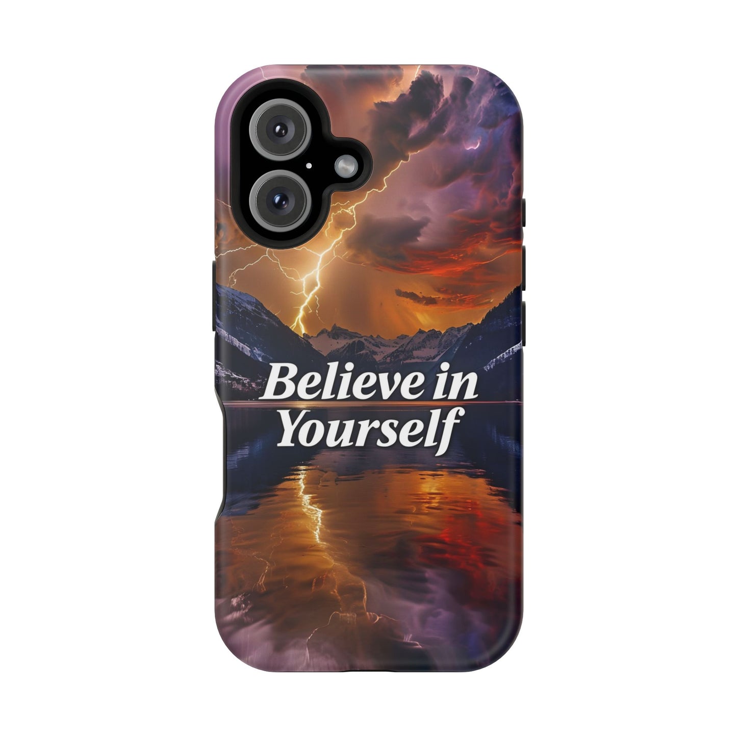 Motivational Mountain Magnetic Tough Case - 'Believe in Yourself' Design