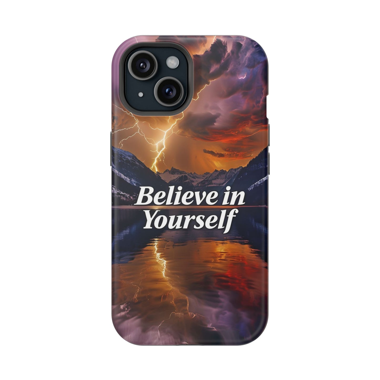 Motivational Mountain Magnetic Tough Case - 'Believe in Yourself' Design