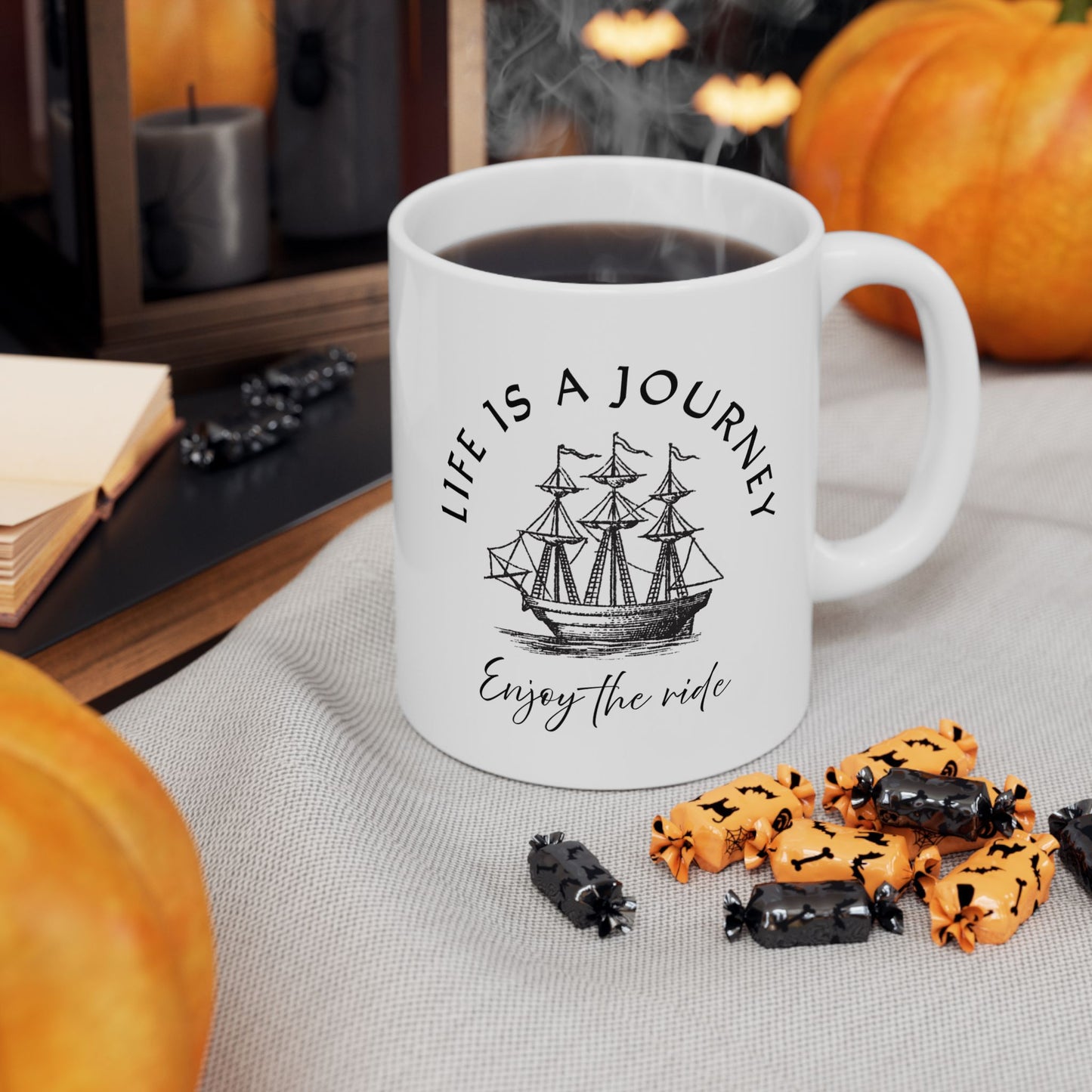 Inspirational Ceramic Mug - "Life is a Journey" - Perfect for Coffee Lovers